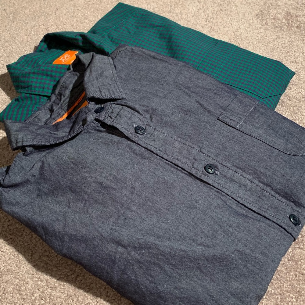 2 Mens Joe Fresh Casual Dress Shirts
